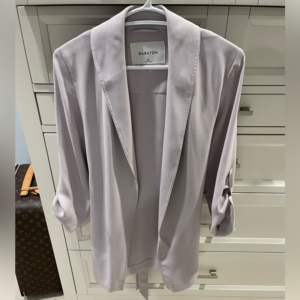 Babaton pink light jacket with tie for the back or front as a belt